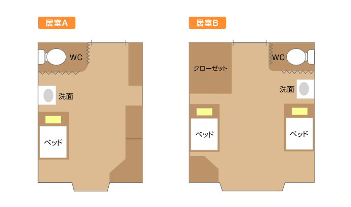 瑞穂の郷 東館　お部屋の間取り図